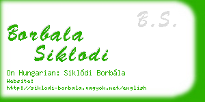 borbala siklodi business card