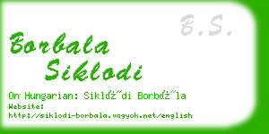 borbala siklodi business card